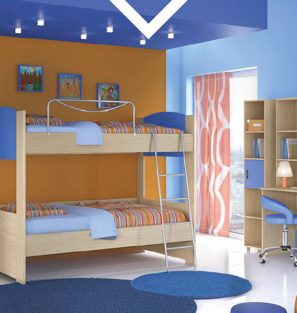 Bunk bed N4 Latte - Blue